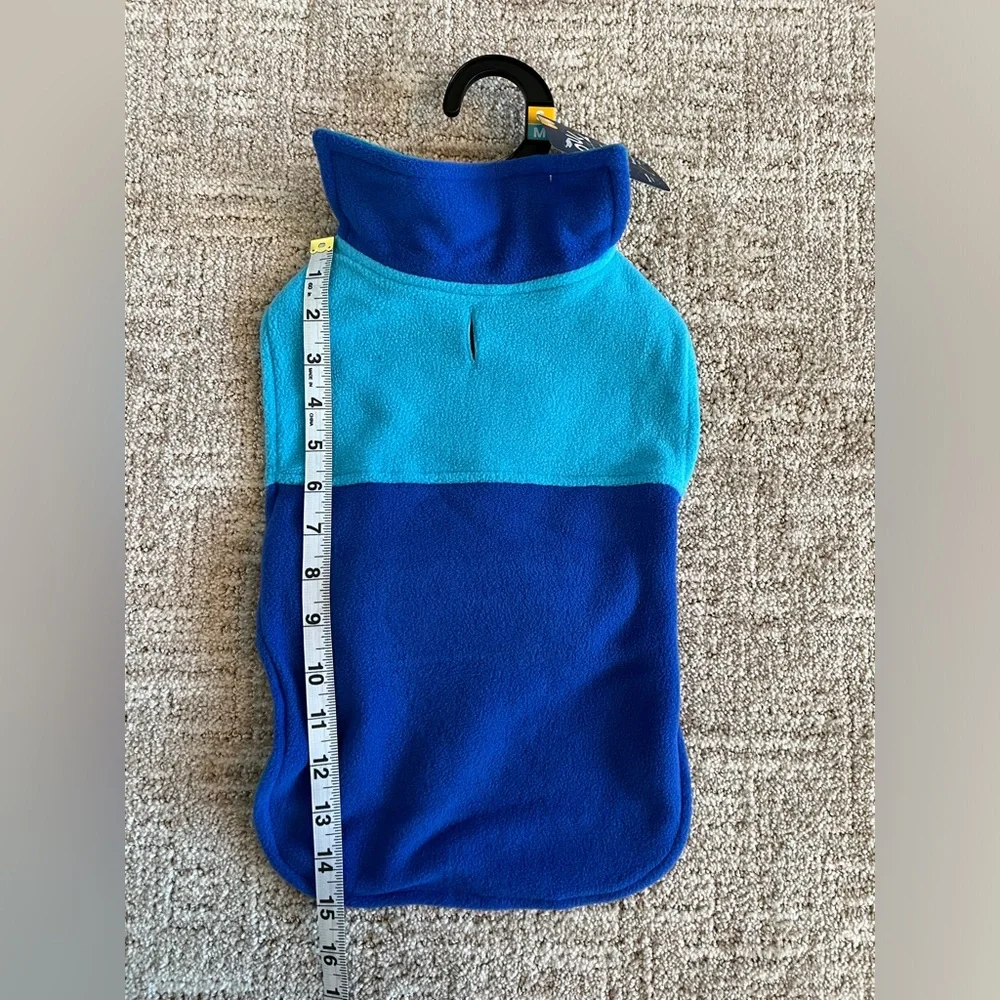 NWT - YOULY - Fleece Pet‎ Coat - S/M - Teal and Blue
